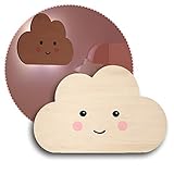 Reer lumilu Silhouette Light Cloud, süßes Wolken-Wandlicht, tolles Taufgeschenk, Geburtstags-Geschenk für Jungen und Mädchen, braun, 52167