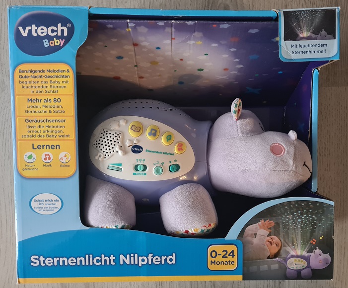 der Baby - Sternenlicht Test Nilpferd Hippo Vtech lila im